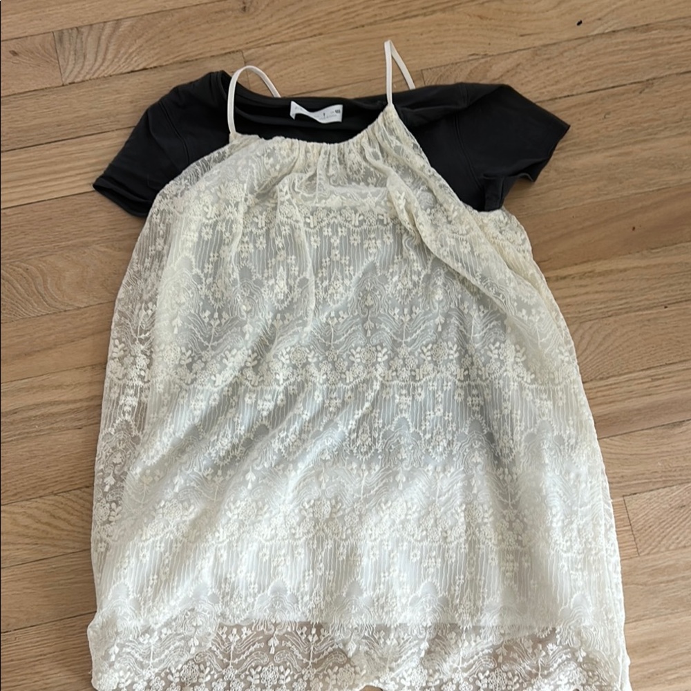 Zara girls lace tshirt dress